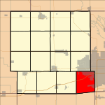 Map highlighting Boone Township, Dallas County, Iowa